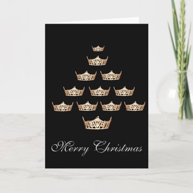 Pageant Crown Christmas Card (Front)
