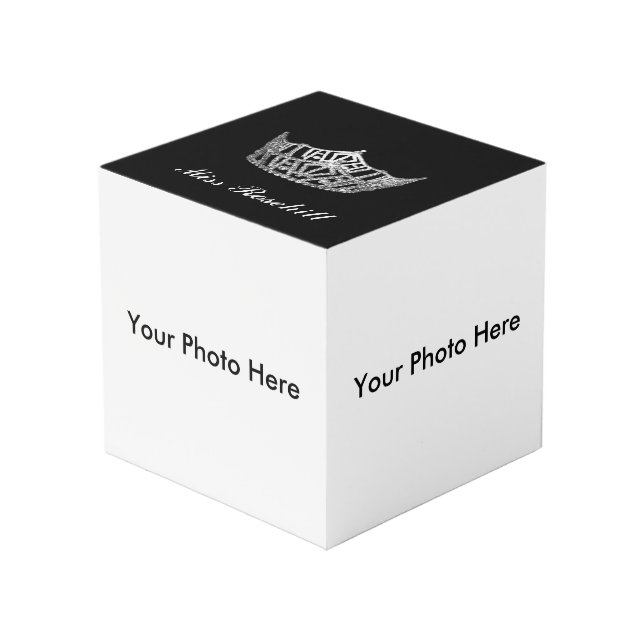 Pageant Crown Custom Photo Cube (Front Angled)