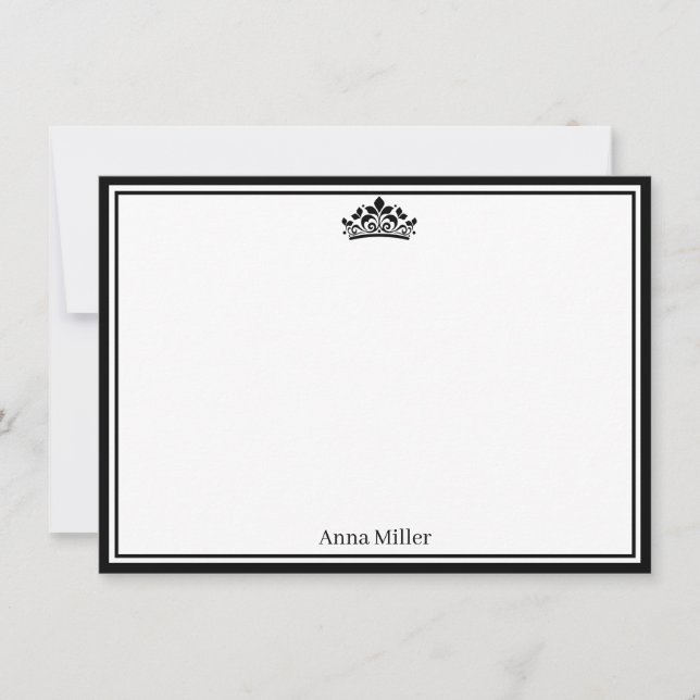 Pageant Crown Flat Note Card (Front)