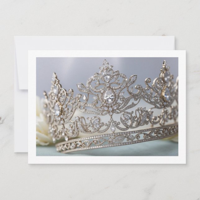 Pageant Crown Flat Note Card (Front)