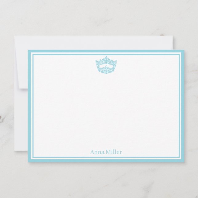Pageant Crown Flat Note Card (Front)