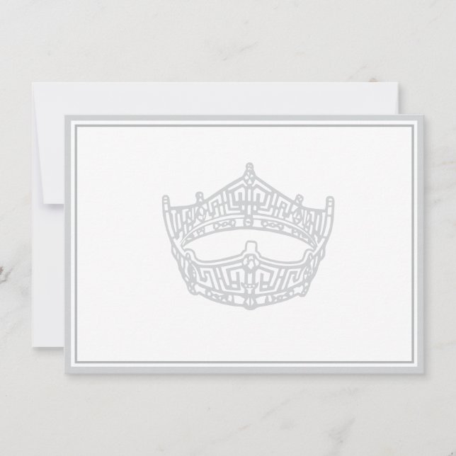 Pageant Crown Flat Note Card (Front)