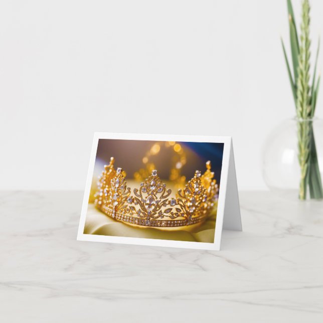 Pageant Crown Flat Note Card (Front)