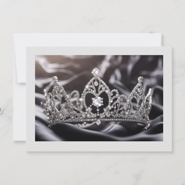 Pageant Crown Flat Note Card (Front)