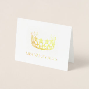 Pageant Crown Foil Note Card