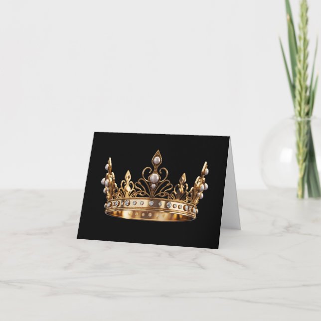 Pageant Crown Folded Note Card (Front)