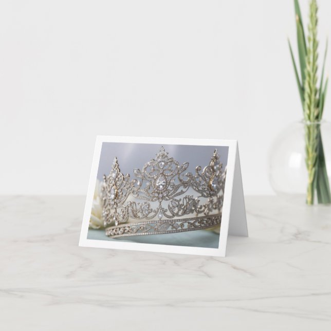 Pageant Crown Folded Note Card (Front)