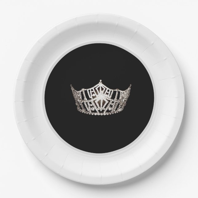 Pageant Crown Party Paper Plate (Front)