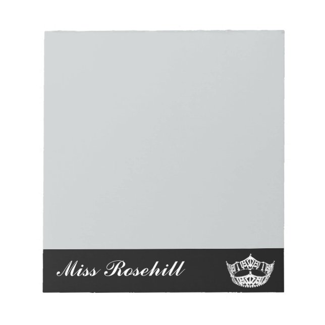 Pageant Crown & Title Notepad (Front)