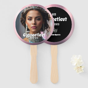 Pageant Fan Waver   Pink Rose Shine Fans Set of 10