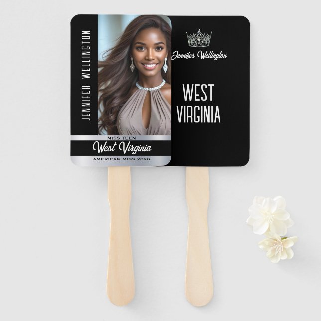 Pageant Fan Wavers | Onyx Shine Set of 10 Fans (Front and Back)