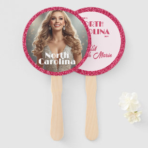 Pageant Fan Wavers Pink Berry Sparkle - Set of 10