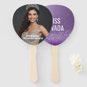 Pageant Fans Purple Glam Audience Fan - Set of 10