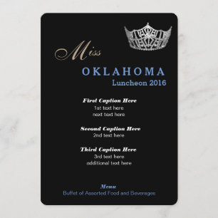 Pageant Luncheon Program Card