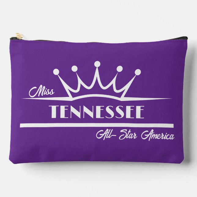 Pageant Makeup Case Royal Purple Pageants Accessory Pouch (Front)
