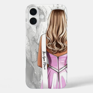 Pageant Phone Case Silver Glam Pageant Queen