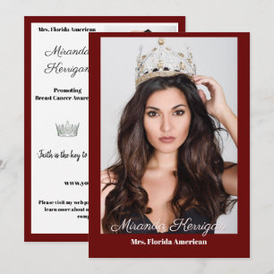 Pageant Photo Autograph Card Border Template