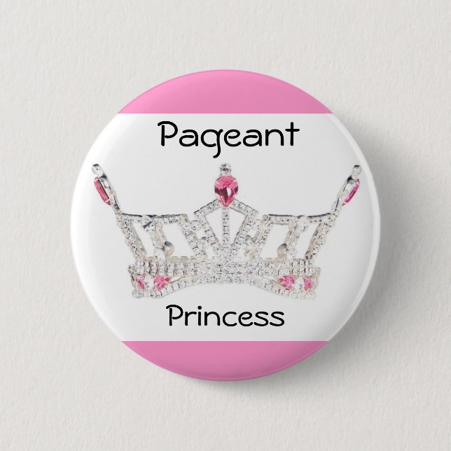 PAGEANT PRINCESS Button / Pin - Customised (Front)