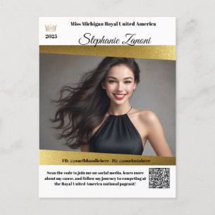 Pageant Promo Autograph Card Gold Shine QR Code