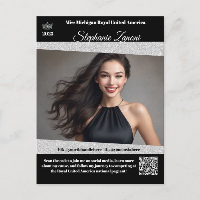 Pageant Promo Autograph Card | QR Code (Front)