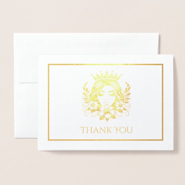 Pageant Queen Crown  Foil Card (Front With Envelope)
