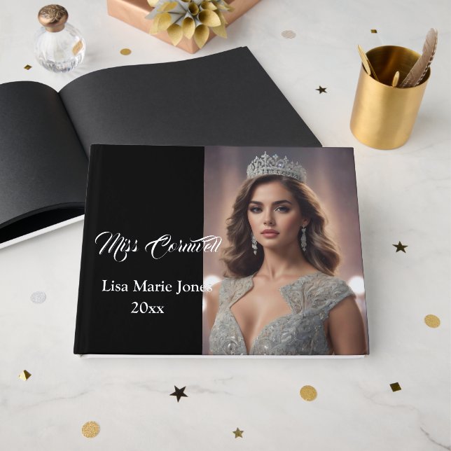 Pageant Queen Real Foil Guest Book (Front Open)