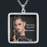 Pageant Queen Silver Plated Necklace<br><div class="desc">This charming,  silver-plated necklace is shown with a sample photo and title text.
Customise this item and change the sample photo and sample text to yours.
Customise with this template.


Licensed Image</div>