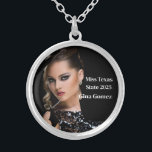 Pageant Queen Silver Plated Necklace<br><div class="desc">This charming,  silver-plated necklace is shown with a sample photo and title text.
Customise this item and change the sample photo and sample text to yours.
Customise with this template.


Licensed Image</div>