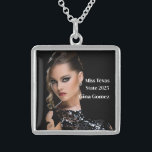 Pageant Queen Sterling Silver Necklace<br><div class="desc">This charming,  sterling silver necklace is shown with a sample photo and title text.
Customise this item and change the sample photo and sample text to yours.
Customise with this template.


Licensed Image</div>