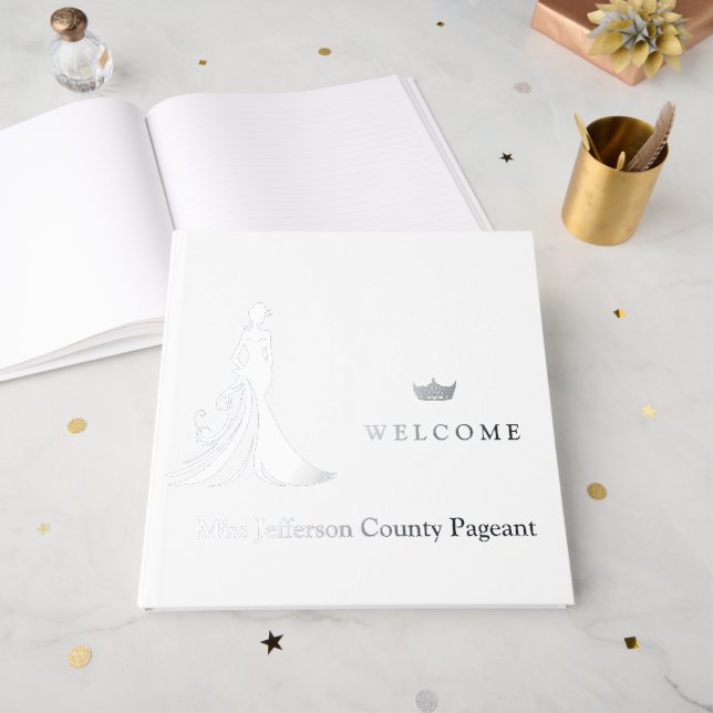 Pageant Real Foil Guest Book (Front Open)