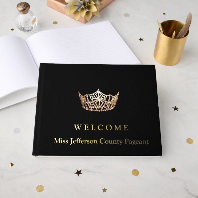 Pageant Real Foil Guest Book (Front Open)