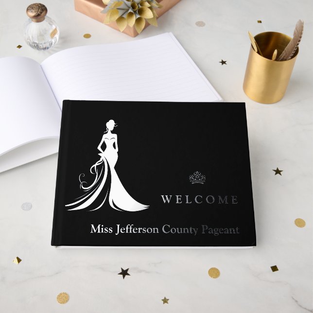 Pageant Real Foil Guest Book (Front Open)