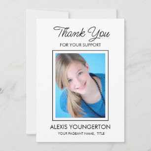 Pageant Sponsor Thank You Photo Card