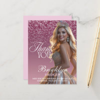 Pageant Thank You - Raspberry Sparkle Cutout Photo