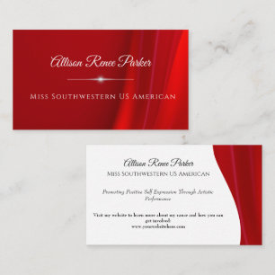 Pageant Wave Custom Starburst Business Card