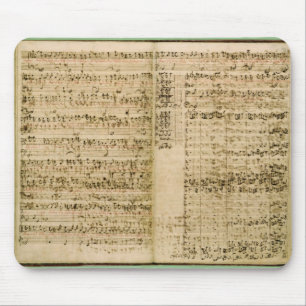 Pages from Score of the 'The Art of the Fugue' Mouse Pad