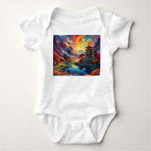 Pagoda and Coloured Landscape