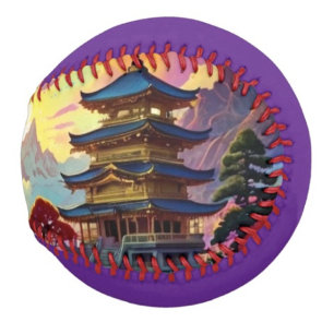 Pagoda and Coloured Landscape Baseball