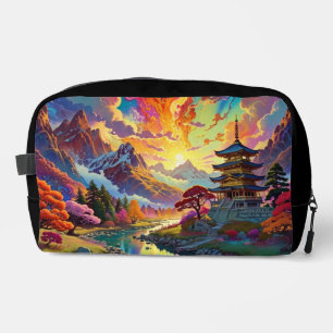 Pagoda and Coloured Landscape Dopp Kit