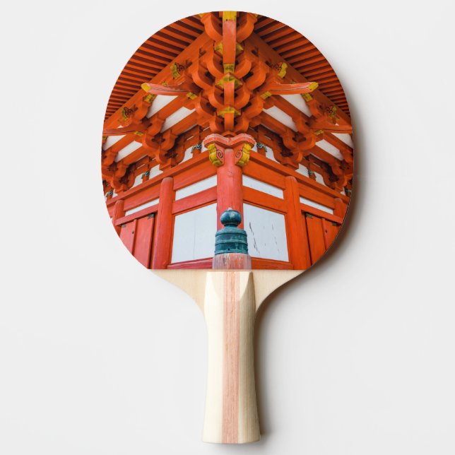 Pagoda bottom up perspective, Miyajima Ping Pong Paddle (Back)