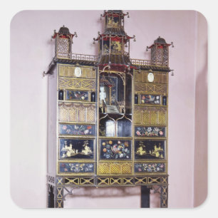 Pagoda cabinet in style of Thomas Chippendale Square Sticker