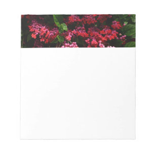 Pagoda Flowers Colourful Red and Pink Notepad