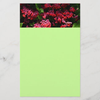 Pagoda Flowers Colourful Red and Pink Stationery