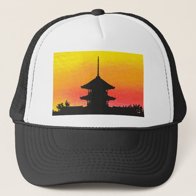 Pagoda Japan Kyoto Trucker Hat (Front)