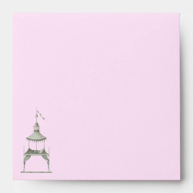 Pagoda Watercolor pastel Envelope (Front)
