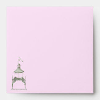 Pagoda Watercolor pastel Envelope