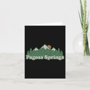 Pagosa Springs Colorado Co T Shirt Vintage Hiking Card