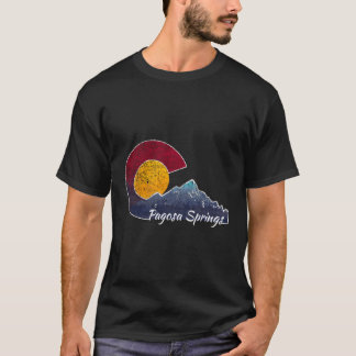Pagosa Springs Colorado Flag Scenery T-Shirt
