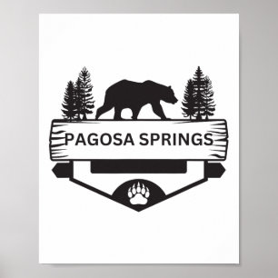Pagosa Springs Colorado Wildlife Bear Hiking Campi Poster