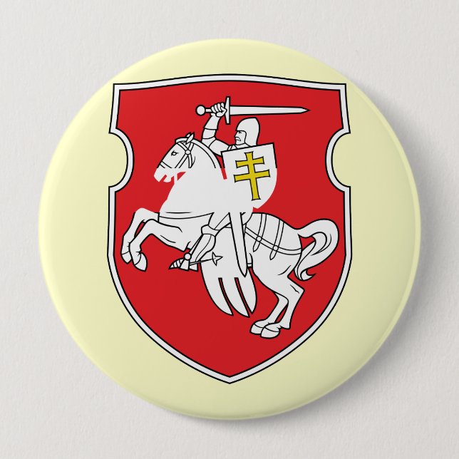Pahonia, Belarus 10 Cm Round Badge (Front)